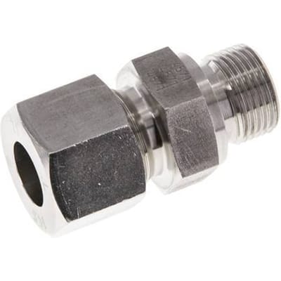 M20x1.5 Buitendraad x 14S RVS Rechte Snijring Koppeling 630 Bar DIN 2353 - FL2S-MC-ST-M20-14-S