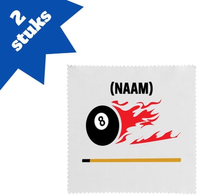 Akyol - biljart met eigen naam brillendoekjes - Biljart - biljarter - sport - 17,8 bij 17,8 cm - 2 stuks