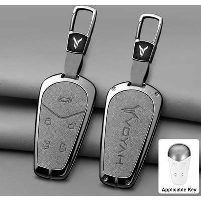 Zinklegering Voor Voyah Dreamer Dream Free Gegalvaniseerd Slimme Afstandsbediening Auto Sleutelhoes Cover Fob Sleutelhanger Sleutelring Accessoires gray