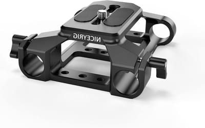 Lichtgewicht Basisplaat met Dubbele 15mm Stangklem voor Camera's, Cage en Statief Accessoires