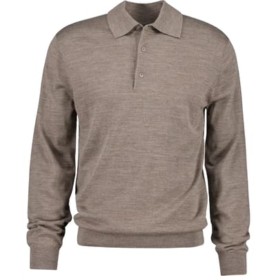 Polo met lange mouwen extra-fijne merinowol Gant
