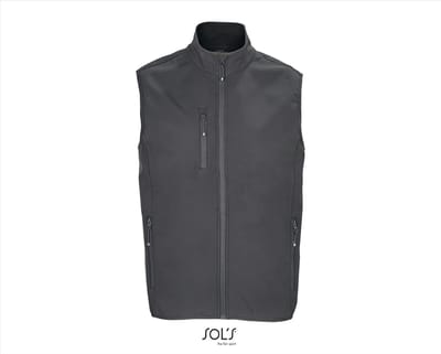SOL'S Men´s Falcon Zipped Softshell Bodywarmer L03825 - Charcoal Grey (Solid) - 3XL