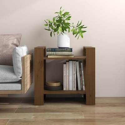 vidaXL - Boekenkast/kamerscherm - 60x35x57 - cm - massief - hout - honingbruin