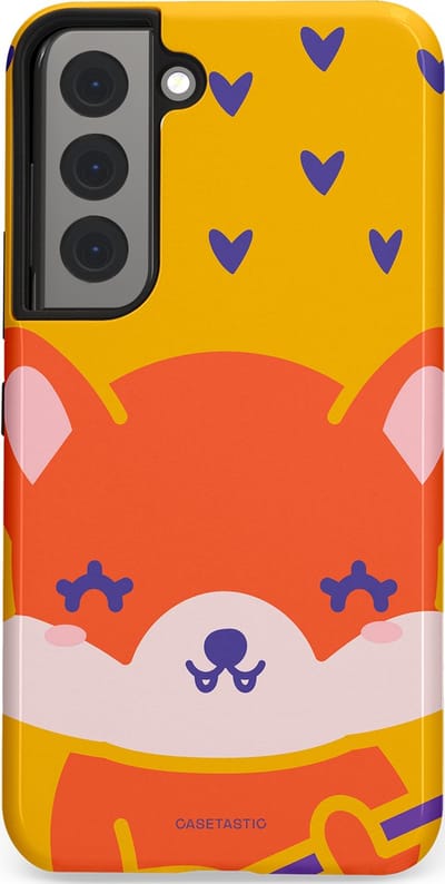Casetastic Hoesje Geschikt voor Samsung S22 - Stijlvolle Beschermende Duo-layer Case - Vossen beat