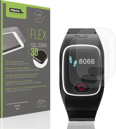 dipos FLEX – 2x Matte Screenprotector geschikt voor James B8 | Volledige Schermbescherming | Case-Friendly