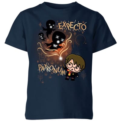 Harry Potter Kids Expecto Patronum Kids' T-Shirt - Navy - 98/104 (3-4 jaar)