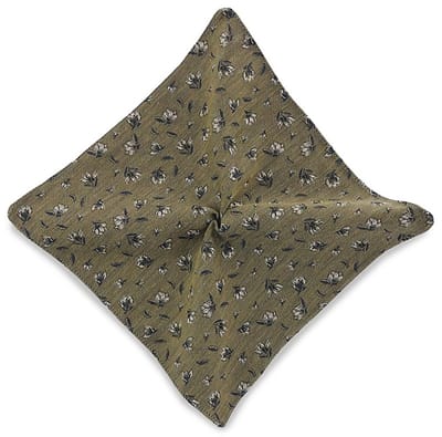 Sir Redman - Pochets - pochet Flower Finesse Khaki - khaki groen / zwart / wit