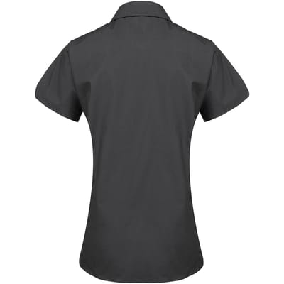 Premier Dames/dames Supreme Heavy Poplin Werkhemd met lange mouwen (Zwart)