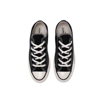 Converse Années 1970 All Star Tendance Polyvalent Durable Baskets Basses en Toile Unisexe Noir 162058C,A162058C 35 black