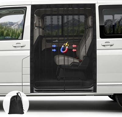 Thijox - Magnetisch Muggennet voor Schuifdeur, Insectenbescherming en Zonwering, Vliegengaas voor Auto en Camping, 150 x 110 cm, Schaduwnet voor Zijde