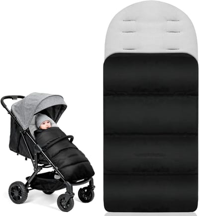 Dikke en warme voetenzak voor kinderwagens, universeel en waterdicht, machinewasbaar, grijs