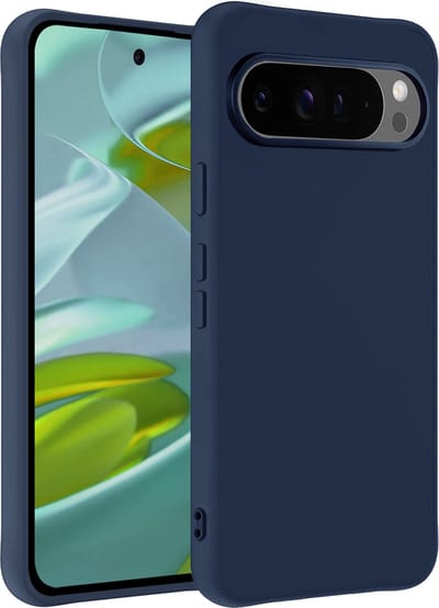 Hoesje - Geschikt voor Google Pixel 9 Pro - Sterk & Shockproof - Hoes Cover - Siliconen Case - Telefoonhoesjes - Donkerblauw