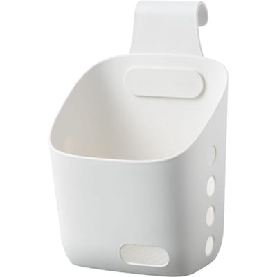 Kleine Plastic Hangmand Keuken Opbergmand voor Badkamer Keuken Slaapzaal Slaapkamer Wit white