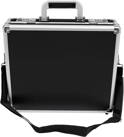 Luxe Zakenkoffer - Attache Case - Documenten Transport - Combinatieslot Beveiliging - 40 x 36 x 13 cm - Zwart