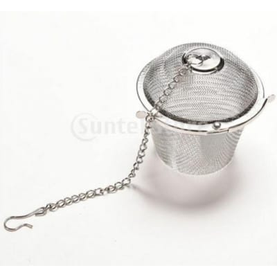 Roestvrijstalen kogelthee kruidenzeef infuser gaasfilter losse bladeren 4 maten 11cm white