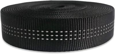 Klimband Nylon - Zwaar Werk - Veilig Klimmen - CE UIAA Gecertificeerd - 1 inch x 10 Yard - Zwart