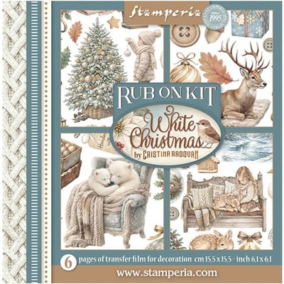 Stamperia Rub On assortiment "White Christmas"