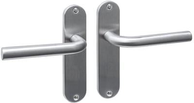 Intersteel Deurkruk Luzern basic op schild ovaal 185x41mm blind rvs