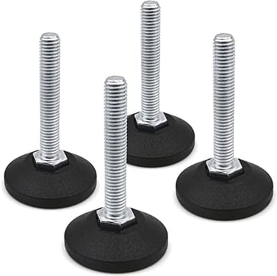 Verstelschroef Ø 38 mm - 4 stuks verstelbare schroeven met verzinkte stelschroef M8 x 80 mm