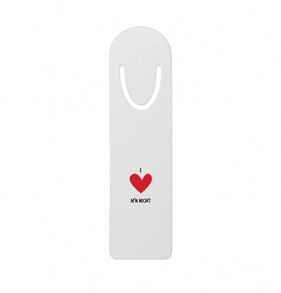 Hacebo® - Ik hou van mn nicht metalen boekenlegger - Nicht - De liefste nicht - Cadeau voor je nicht - familie - hartje Bladwijzer boekenleggers - 12.7 cm x 3.2cm