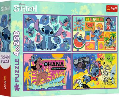 Trefl puzzel Disney Lilo & Stitch - 4x250 stukjes - FSC Mix.