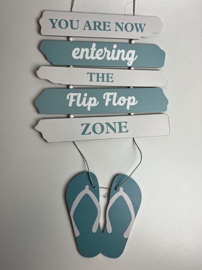 Tuinbord “Flip flop zone”