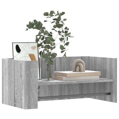 vidaXL - Wandschap - 70,5x35x30,5cm - bewerkt - hout - grijs - sonoma - eikenkleurig