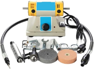 Elektrische Schuurmachine - Polijstmachine Motor - Houtbewerking en Sieraden - Krachtige Afzuiging - 15 x 125 x 125 cm - Standaard