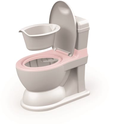 Dolu 2-in-1 Xl Educatief Plaspotje Met Doorspoeleffect Wit/roze