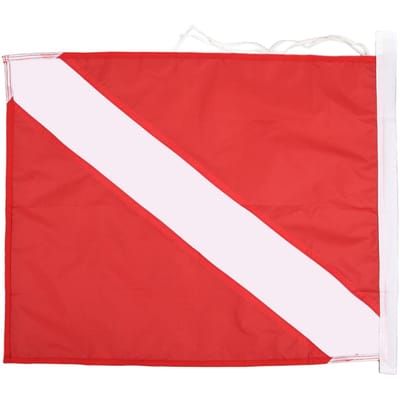 Duikvlag voor Internationale Scuba Duiken Freediving Duiker Omlaag Bootgebruik met Drijver Rood Wit red