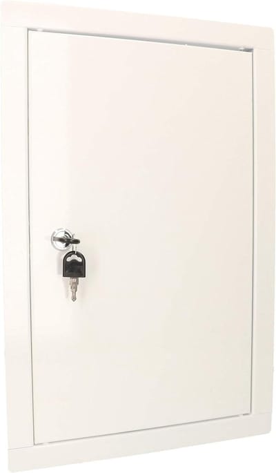 Revisieklep Metaal - Inspectiedeur Afdekking - Onderhoudsschachten Afsluiten - Gepoedercoat Staal - 20x40 cm - Wit