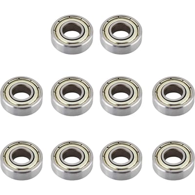 Lot de 10 roulements à billes miniatures 698ZZ en acier résistant à la chaleur et à usages multiples(8x19x6mm)