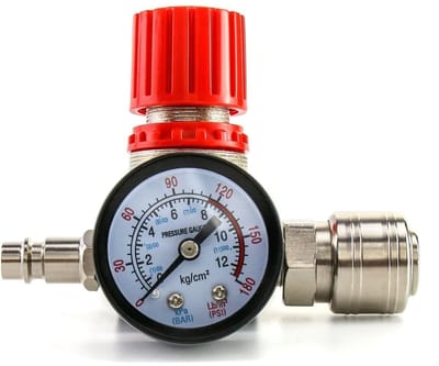 EXCITAT Regelaar - Drukregelaar - Drukregelventiel - 175 PSI 12 Bar Manometer - Geschikt voor Luchtcompressoren - 4 Poorten