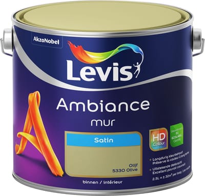 Levis - Ambiance Mur Satin - Olijf - 2,5 L