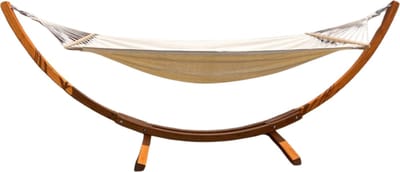 Rijoka Hangmat Met Houten Standaard - Draagkracht 150kg - 325x120x120cm - Hangmat Dicht