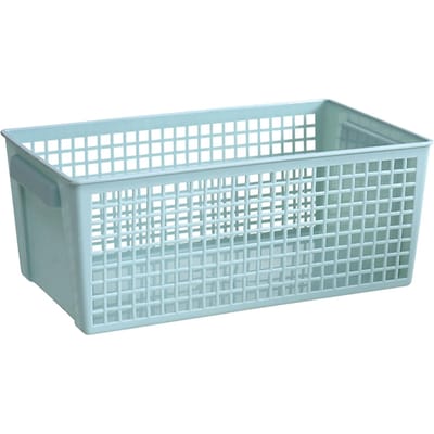 Panier de Rangement en Plastique Rectangulaire Grande Capacité Conteneur de Rangement pour Collations Fruits Cuisine Green