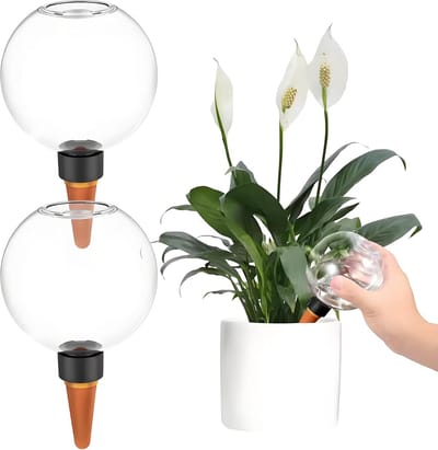 Gieter - waterdispenser - 2-pack plantenbewateringsbal - automatische plantenbewatering, zelf-aanzuigende bewateringsbal, plantenbewateringskan kamer balkon tuin plantenbewatering,