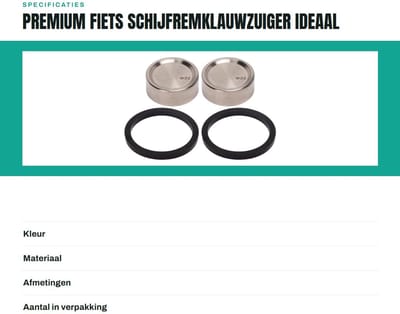 Dailygoods- Schijfremklauwzuiger 2 Stuks - Fietsremklauwzuiger - Titaniumlegering - Geschikt voor XT/SLX - Lichtgewicht 18 g - Precisie vakmanschap - Fietsrem
