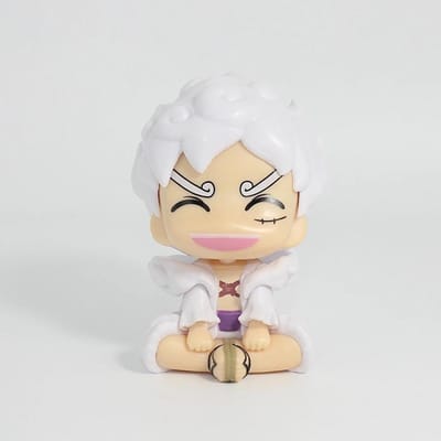 EEN STUK Anime Monkey D. Luffy Actiefiguur - Q Versie Kijk omhoog Gear 5 PVC Verzamelmodel Poppen Speelgoed beige