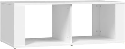 Salontafel - Bijzettafel banktafel - Woonkamer meubel - Bewerkt hout design - 100x50x36 cm - Wit