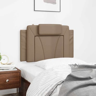 vidaXL Hoofdbordkussen "Viana" 80 cm kunstleer cappuccinokleurig