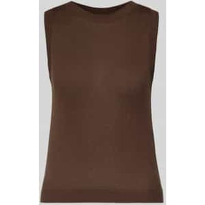 slim fit top van mix van zijde en linnen model 'DRIVA'