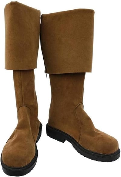 Dailygoods- Cosplay Laarzen Bruin - Piraten Laarzen - Middeleeuwse Schoenen - Kunstleer - Geschikt voor Halloween - Inclusief Maattabel