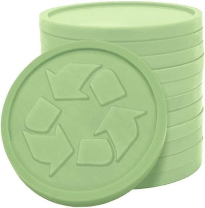 Statiegeld Munten - Recycle Tokens - Evenementen Organiseren - Gemaakt van Gerecycled Plastic - Ø29mm 250 stuks - Pastelgroen