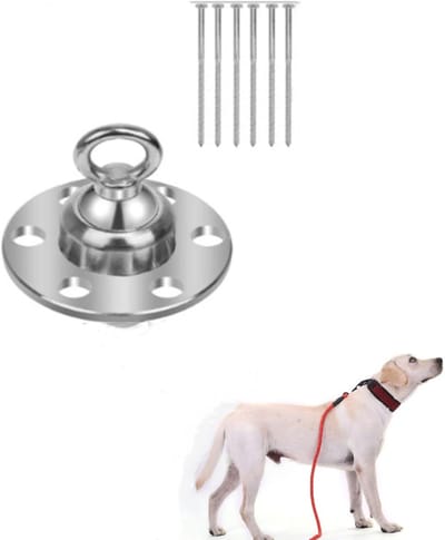 Hondenaanlegstaken, 360° graden, grondanker voor honden, afneembaar, roestvrij staal, hondenpaal, niet incl. hondenriem, grondankers voor buiten, tuin