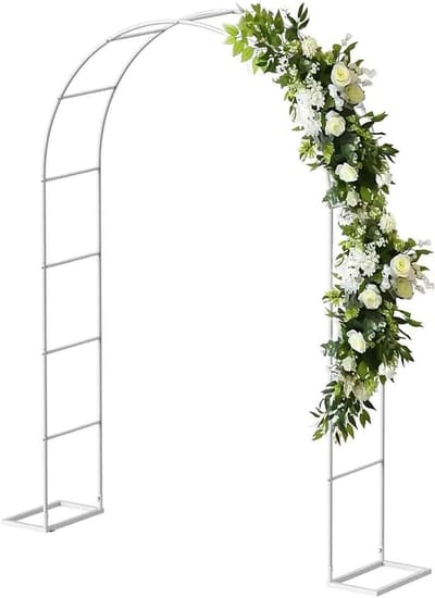 Rozenboog Metaal - Tuinboog Pergola - Klimplanten Ondersteunen - Gepoedercoat Staal - B 3 m x H 22 m - Zwart
