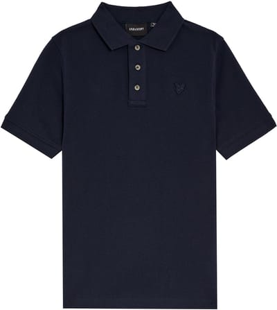 Lyle & Scott Linen Polo Shirt Polo's & T-shirts Jongens - Polo shirt - Donkerblauw - Maat 134/140