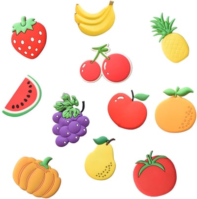 Dailygoods - 11 Soorten Fruit Koelkast Stickers, Cartoon Leuke Magneten, Creatieve Verlichting Stickers, Vroegschoolse Educatie Materialen, Geschikt Voor Koelkast Deuren, Auto ' S, Ramen, Kluisjes.