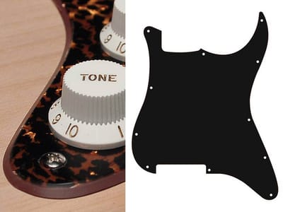 Boston ST-200-RBP pickguard, Stallion, no holes (only screw holes), 2 ply, tiger brown pearl
