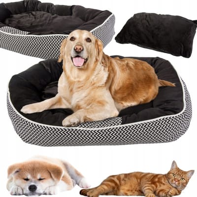OUYAYING Serie - Pluche Hondenbed - 60cm - Verwijderbaar Kussen - Antislip Basis